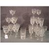 Image 1 : LOT 35 PCS CUT CRYSTAL STEMWARE
