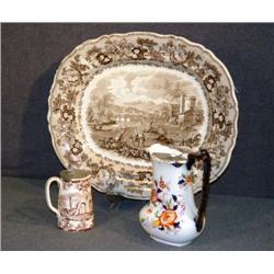 LOT OF 3 PCS STAFFORDSHIRE INCL DAMAGED ROMANTIC P