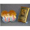 Image 1 : PAINTED WOODEN RELIGIOUS SCENES INCL MADONNA- 2 X