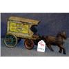 Image 1 : TOLE HORSE DRAWN MAIL WAGON