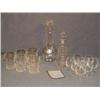 Image 1 : LOT OF 2 DECANTERS AND WINE GLASSES