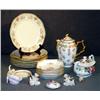 Image 1 : TRAY LOT OF CHINA INCL FANCY TEAPOT, PLATES, AND