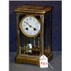 Image 1 : OVINGTON AND BROS CO BRASS AND GLASS CLOCK WITH PO