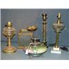 Image 1 : LOT OF 5 LAMPS INCL HANGING HALL LIGHT, AND GWTW