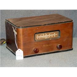 BREWSTER WOODEN TABLE MODEL RADIO