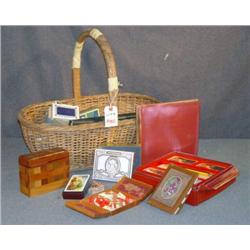 BASKET LOT OF PLAYING CARDS
