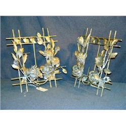 PAIR OF FREE STANDING METAL FLORAL RACKS