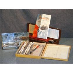 TOOTH SAMPLE LOT WITH SCIENTIFIC INSTRUMENTS