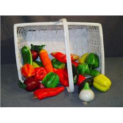 BASKET OF FAKE VEGETABLES