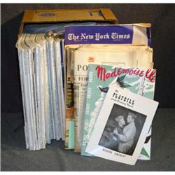 BOX LOT WITH KENNEDY ASSASSINATION PAPERS AND