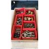 Image 2 : TRAY OF SHOP HARDWARE AND ORGANIZER , AND BEACH TOOL BOX W/ CONTENTS