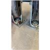 Image 2 : TOTE W/ BUILT IN LID W/ SET OF 4  18 INCH CASTERS