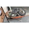 Image 2 : WHEELBARROW AND ASSORTMENT OF WHEELS WITH WHEEL KIT