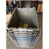 Image 3 : STACK OF 15 TOTES WITH BUILT IN INTERLOCKING LIDS