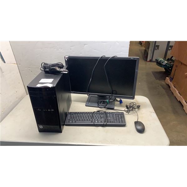 HP 110 WITH WINDOWS 10 UPDATE, NO PASSWORD, 720 GB HDD, 4GB DDR3 RAM, WIFI WITH 24" BENQ MONITOR, KE