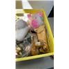 Image 8 : 2 CRATES OF COLLECTIBLES, SILVER PLATE AND MORE