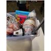 Image 2 : TOTE OF CRAFTING SUPPLIES