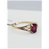 Image 2 : 10KT. YELLOW GOLD 7.1MM X 5MM NATURAL RUBY (1CTS) & DIAMOND (0.02CTS) RING, W/A $1245.00, SIZE 6.75,