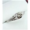 Image 2 : 14KT. WHITE GOLD DIAMOND SOLITAIRE RING, 0.20CTS OF DIAMOND, W/A $1970.00, SIZE 5.5, DIAMOND IS THE 