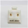 Image 1 : 14KT. YELLOW GOLD SAPPHIRE EARRINGS, 0.22CTS, W/A $510.00, SAPPHIRE IS THE BIRTHSTONE FOR SEPTEMBER.