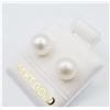Image 2 : 14KT. YELLOW GOLD 6MM-6.5MM NATURAL FRESHWATER PEARL EARRINGS, W/A $365.00, PEARL IS THE BIRTHSTONE 