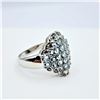 Image 2 : STERLING SILVER NATURAL BLUE TOPAZ RING, 28 BLUE TOPAZ (1.68CTS), W/A $420.00, SIZE 7, BLUE TOPAZ IS