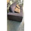Image 8 : BROWN FABRIC IKEA SOFA W/ OTTOMAN