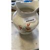 Image 2 : PORCELAIN HAND PAINTED JUG AND BOWL SET