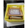 Image 2 : 2 CRATES OF LINENS AND PICTURES