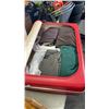 Image 8 : 6 LIKE NEW LADIES SWEATERS WITH RED SUITCASE OF BLOUSES