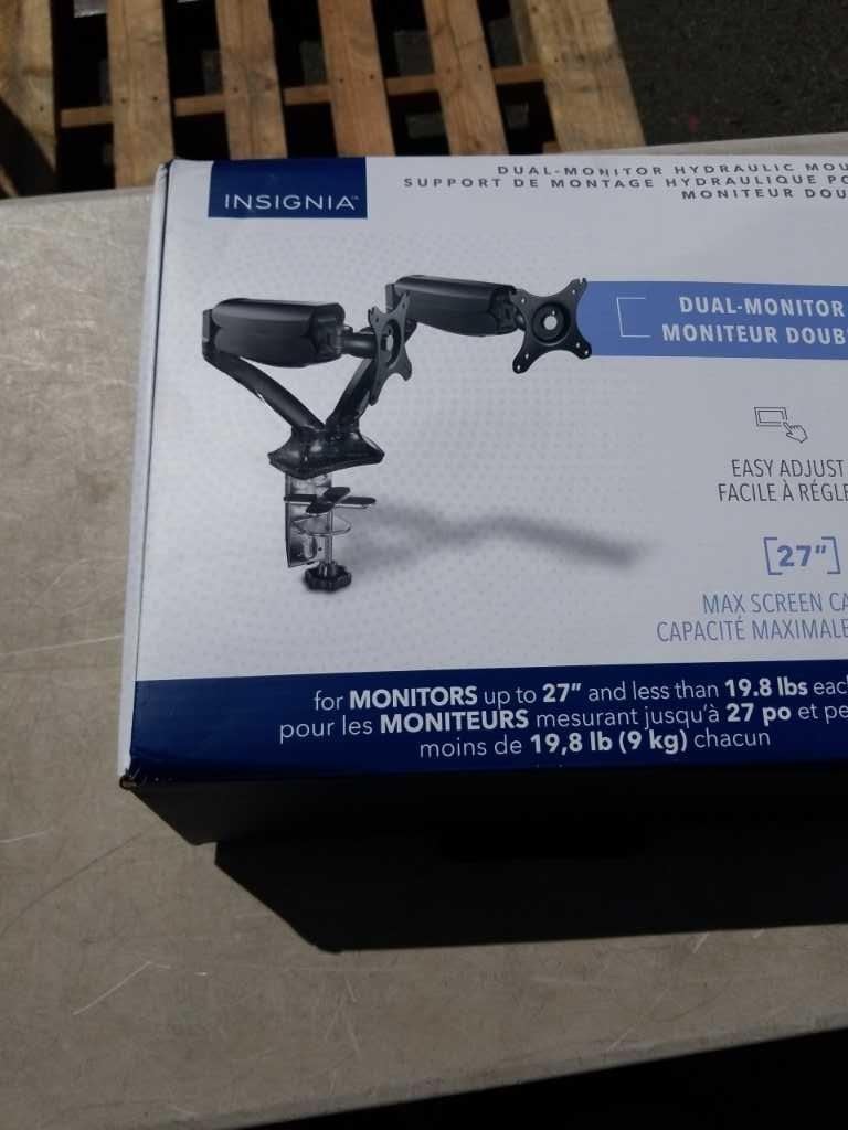 AS NEW INSIGNIA DUAL-MONITOR MOUNT UP TO 27