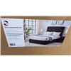 Image 3 : AS NEW LINON DARK GREY QUEENSIZE BEDFRAME - RETAIL $489