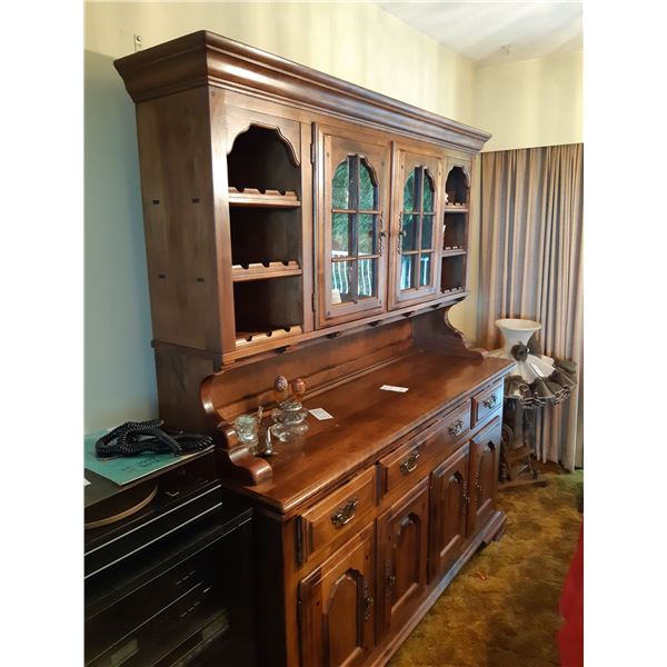 Wood Hutch and Buffet C