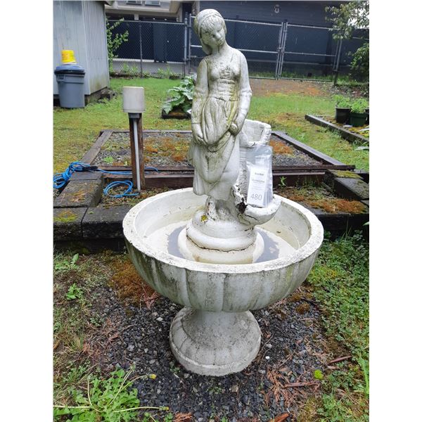 Bird Bath Statue Cat B