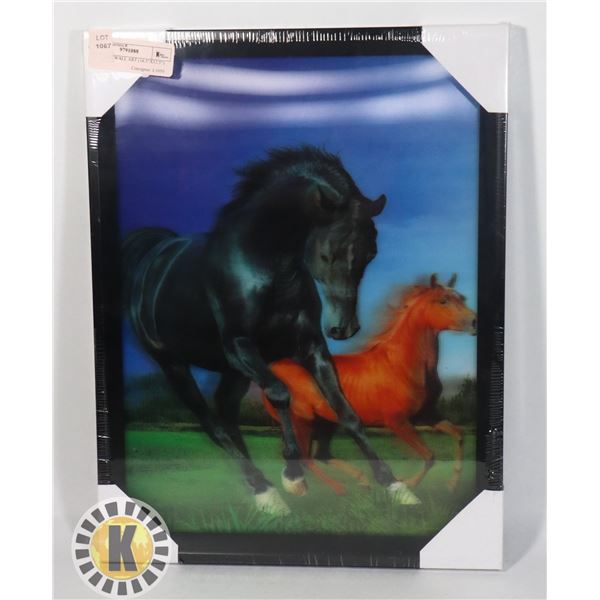 3D HORSE WALL ART (16.5 X12.5 )