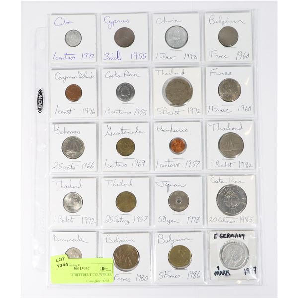 20 COINS 14 DIFFERENT COUNTRIES