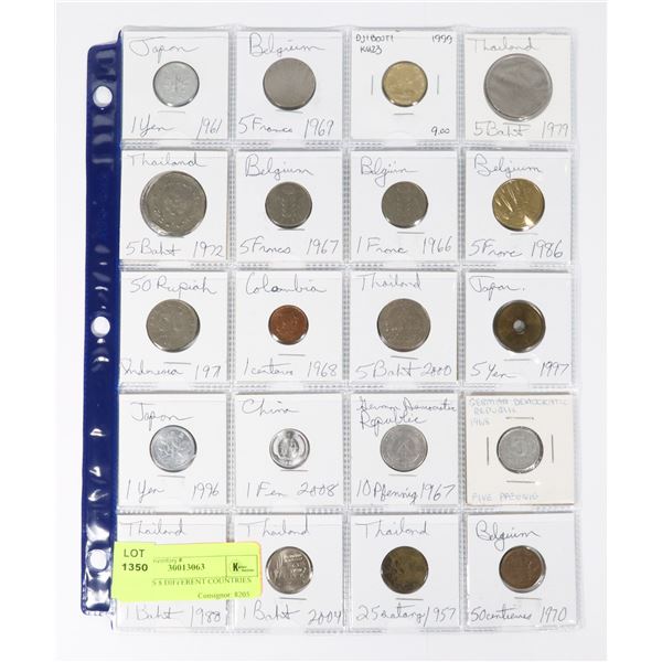 20 COINS 8 DIFFERENT COUNTRIES