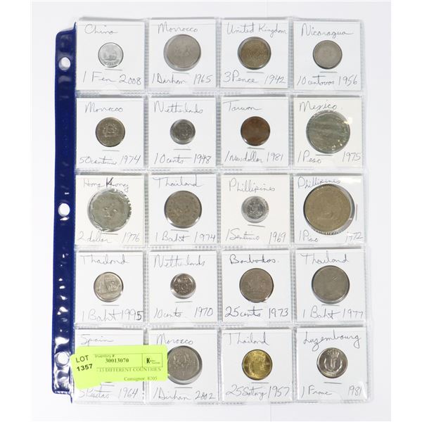 20 COINS 13 DIFFERENT COUNTRIES