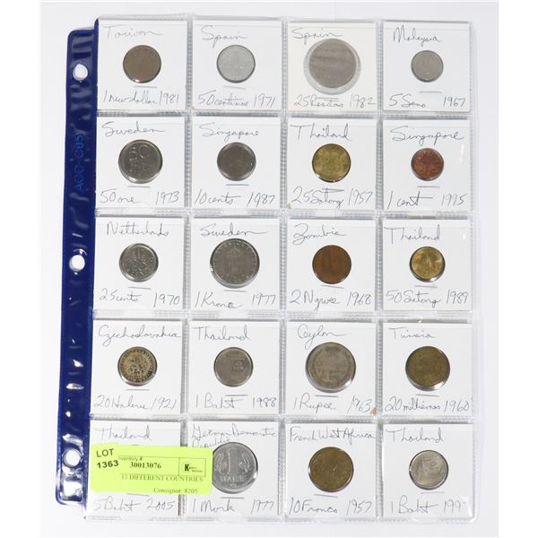 20 COINS 13 DIFFERENT COUNTRIES