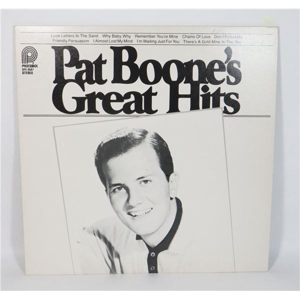 PAT BOONE'S GREAT HITS RECORD LP