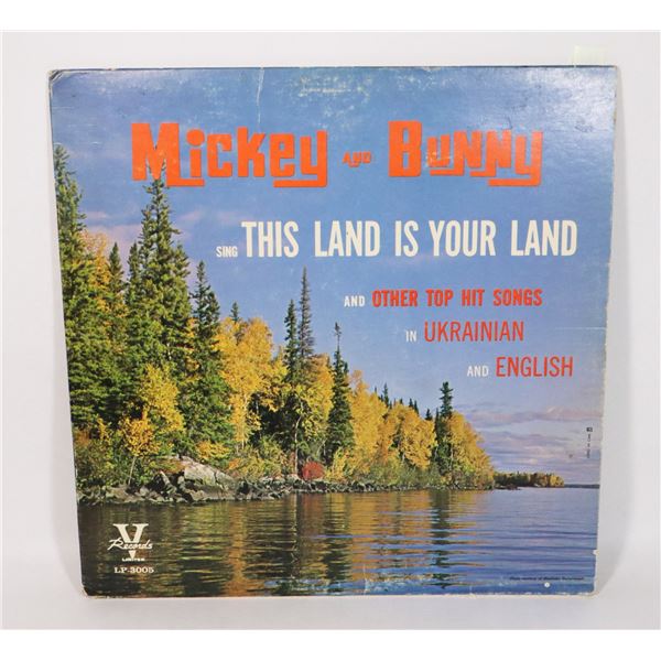 MICKEY AND  BUNNY SING THIS LAND IS YOUR LAND AND