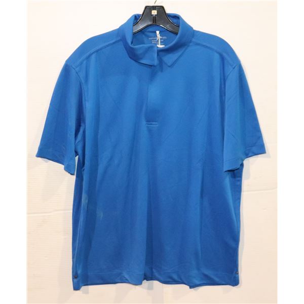 NEW MEN'S AC EVAP QUICK DRY PERF, POLO, BLUE L