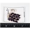 Image 1 : NEW PURPLE RHINESTONE SWAN BROOCH