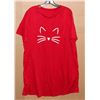 Image 1 : NEW RED, CAT THEME PAJAMA TOP