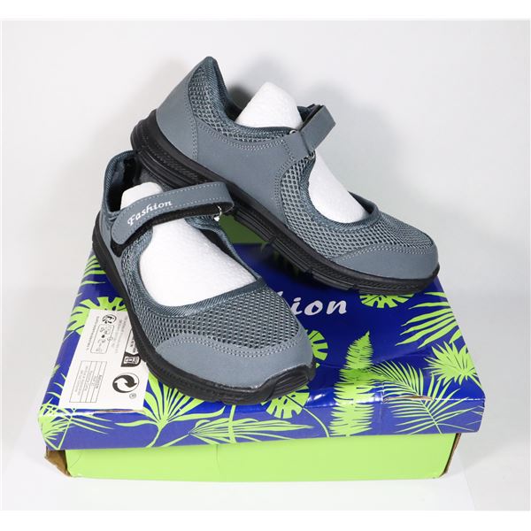 NEW SIZE 39 EUR GREY VELCRO SHOE