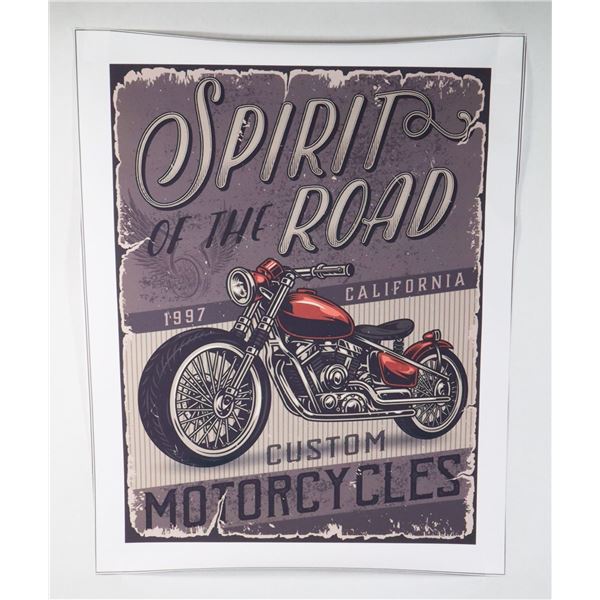 NEW MOTORCYCLE CANVAS PRINT (SPIRIT OF THE ROAD)