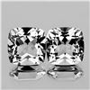 Image 1 : Natural Cushion Brazil White Topaz Pair {Flawless-VVS1}
