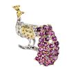 Image 1 : Natural Rhodolite Garnet Sapphire Brooch