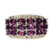 Image 1 : Natural Rhodolite Garnet & Sapphire Ring