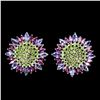 Image 1 : Natural Tanzanite Chrome Diopside Garnet Earrings